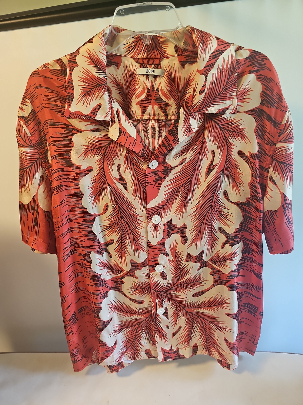 Bode Men’s Red Floral Short-Sleeve Button-Down Shirt